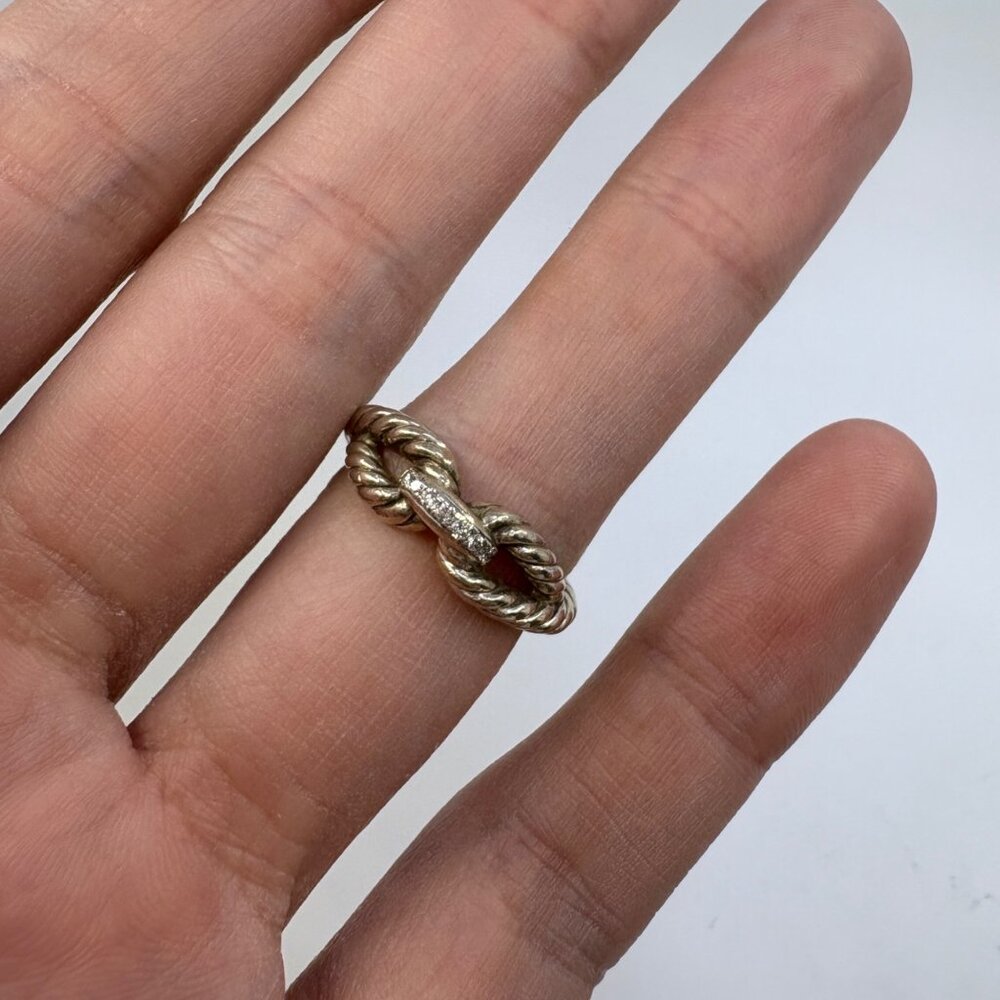 VTG David Yurman Cable Loop Diamond Band Ring Size 5.75 - Picture 6 of 10